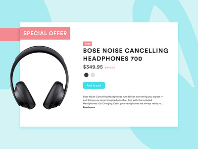 Daily UI Challenge #036 - Special Offer bose daily ui daily ui 36 daily ui challenge headphone product page promo special offer ui ui design