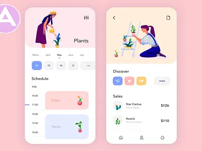 UI/UX Design For Plants animation branding design illustration illustrator logo typography ui ux vector web