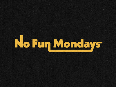No Fun Mondays belfast branding branding design green day iggy pop logo merchandise music northern ireland punk rock the stooges wordmark