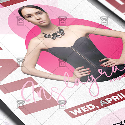 Instagram Live Template - Flyer PSD + Instagram Ready Size facebook live party flyer insta design insta live party instagram live flyer online party flyer together at home