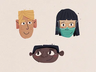 kids character child children childrens book cute doctor friendly illustration kid kids mask scientist texture