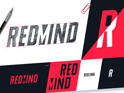 Redmind Logo Design brand brand design brand identity branding branding design company logo design design agency design process design studio design system graphic design graphic design logo logo logo design logotype marketing typography web marketing wordmark