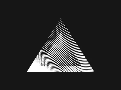 Wave Triangle geometic mark minimal triangle wave wave logo