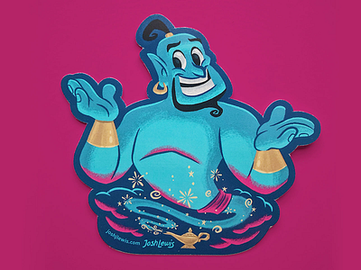 Genie Sticker aladdin children disney genie illustration kids lamp magic sticker