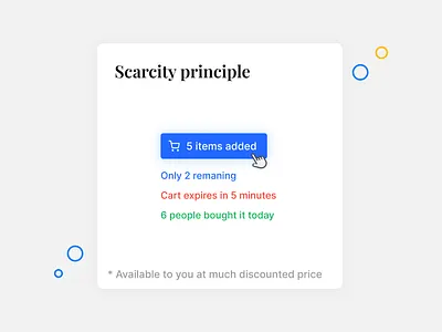 Scarcity principle design principle research terminology ux