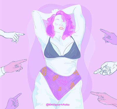 Body Possitive Illustrations design empower flat illustration illustration art minimal vector women