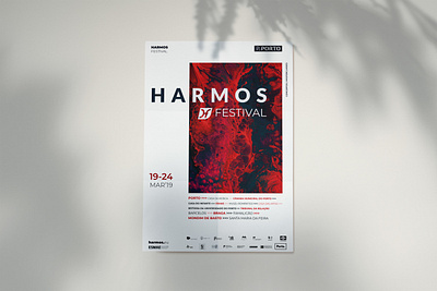 Harmos Festival blue colorblock design esmae festival graphic design harmos minimal music festival proposal red