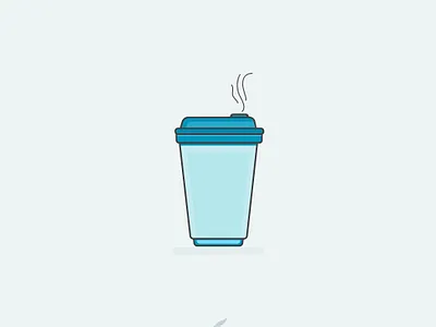 Coffee design flat icon illustration illustrator logo minimal vector