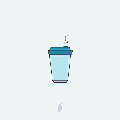 Coffee design flat icon illustration illustrator logo minimal vector