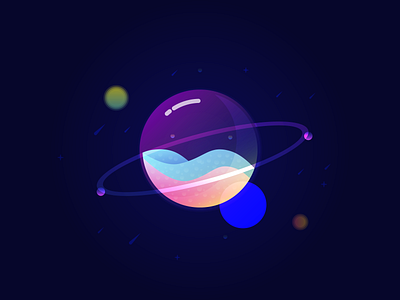 Glassy Planet 🌍 ui uidesign