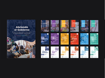 Editorial Collection | Abriendo el Gobierno | LABgobar booklet booklet design books branding collection cover cover design design editorial editorial design editorial layout government grid grid layout information layout layout design magazine magazine cover typography