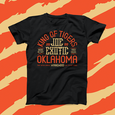 KING OF TIGERS! apparel badge branding carole kittens oklahoma typography