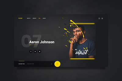 Design UI - Daily UI Challenge black and yellow creative dailyui design design trends inspiration landing page slider slider design slider ui ui ui design ux design ux designer ux ui website website concept