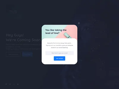 Newsletter Popup design layout ui ux web