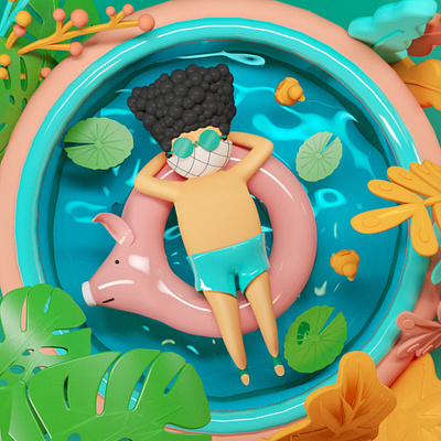Use your mask characterdesign charcter design cinema4d illustration modeling