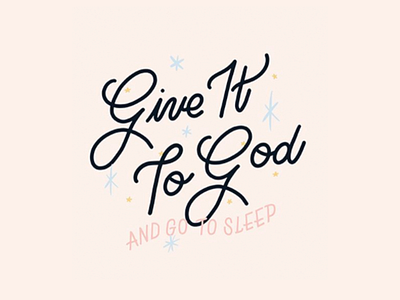 Give it to God hand lettering handlettering illustration lettering monoline script pink popart procreate typography vintage