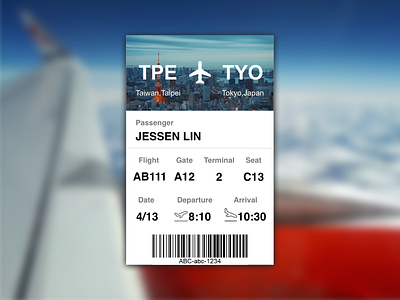 boarding pass dailyui24