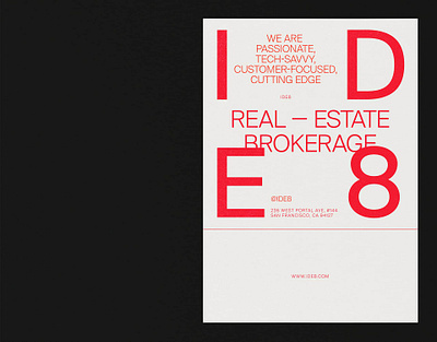 IDE8 Poster Design brand identity cean design minimal minimalist poster poster design red swiss style