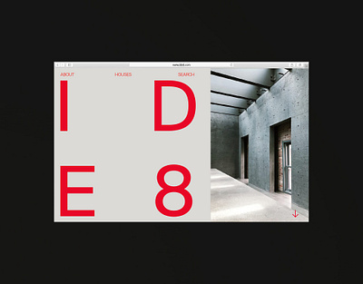 IDE8 New Website clean minimal minimal design minimalist red swiss swiss style typography website website design