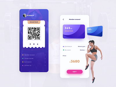 Fitness APP design interface ui ux