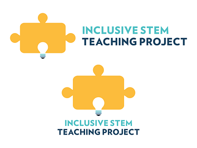 Inclusive STEM Teaching Project branding branding and identity branding concept diversity engineering inclusion inclusive lightbulb logo logo design logo design concept logo development math puzzle piece science stem technology university