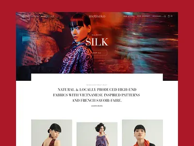 Metiseko • 1 branding clean design ecommerce fashion grid landing layout minimal photo photography shop store typeface typography ui ux webdesign website whitespace