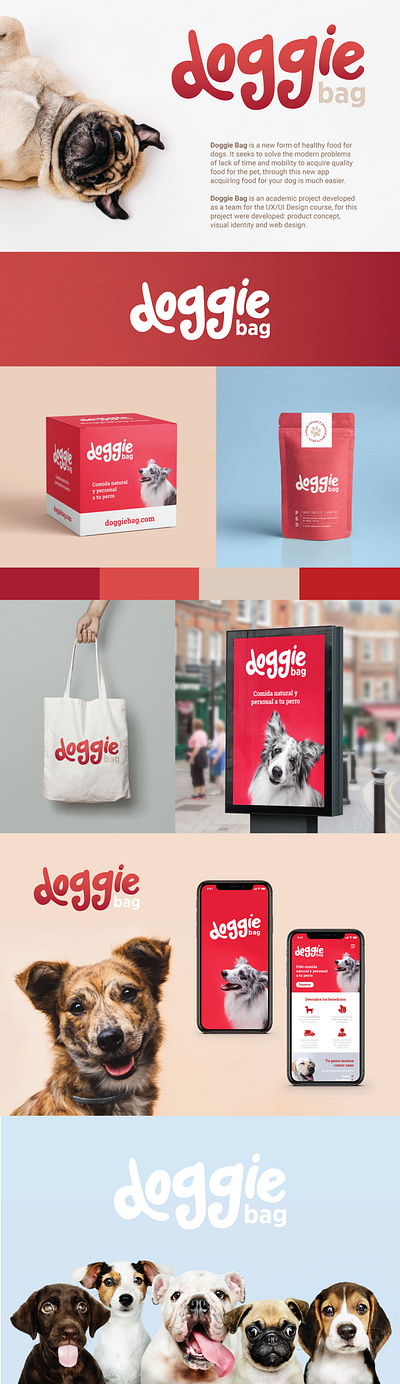 Doggie bag design logo typography ui ux