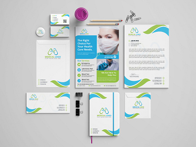 Medical/Health Care Brand Identity Design adobe work adobe work brand design branding branding design business branding business flyer businesscard company branding doctors healthcare hospitals letterhead logo medical identity modern design service stationery visual identity