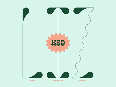 HBD LIZ custom type green hbd type typography wavy weird z