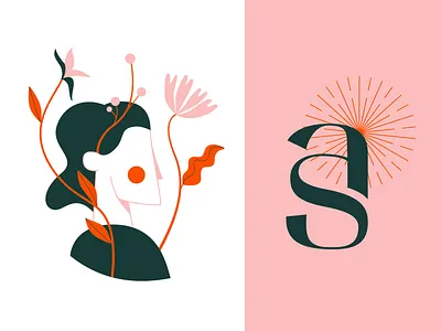 Personal Branding behance branding charachter dribbble flat flower flower illustration illustration typography vector