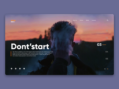 Stop Smoking Web Page almaty design illustration site typography web website