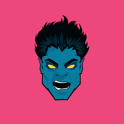 Nightcrawler art cartoon color comics design flat hero illustration illustrator marvel mutant vector vector art xmen