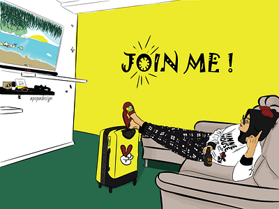 Invitation to quarantine 2020 design calmdown chill coronavirus design flat illustration joinme lifestyle peace quarantine relax stay safe stayhome web