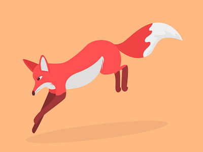 fox-3 animal animal art animal illustration design flat fox icon illustration illustrator vector