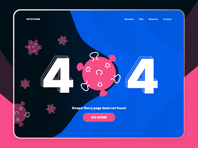 Daily UI #008 404 Page 008 404 404 error 404 page covid19 daily ui dailyui design desktop figma page stayathome uidesign uiux web design