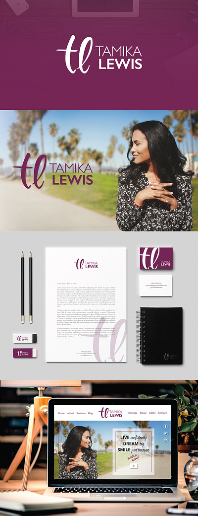 Tamika Lewis logo branding design logo typography vector