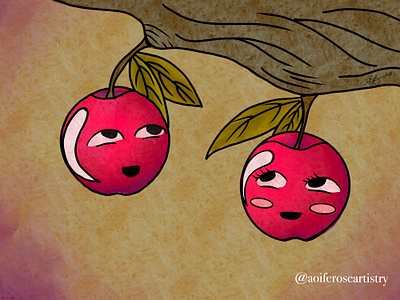 Cherry Please design digital digital illustration drawing gouache illiustration illustrator sketch