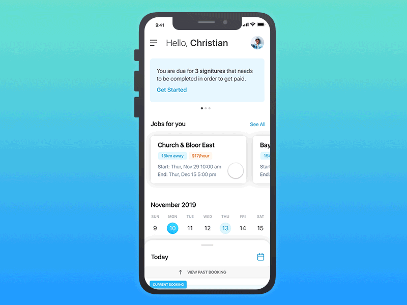 Schedule app calendar clean ios minimalistic protopie sketch uiux