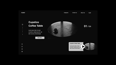 Furniture landing page design ui web