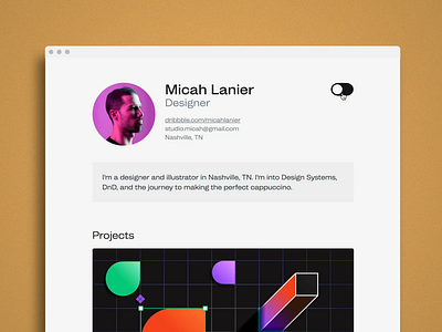 Resume - Dark Mode animation dark dark mode dark theme geometric illustration lottie minimal typography ui ui design ui theme ux web webflow website