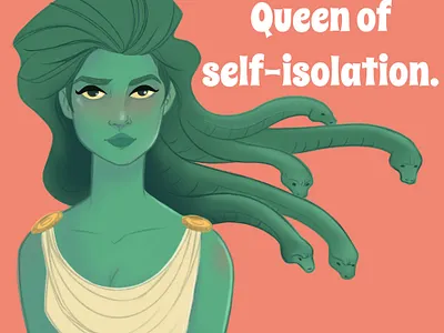 Medusa - Queen of Self-Isolation characterdesign myth procreate sketch