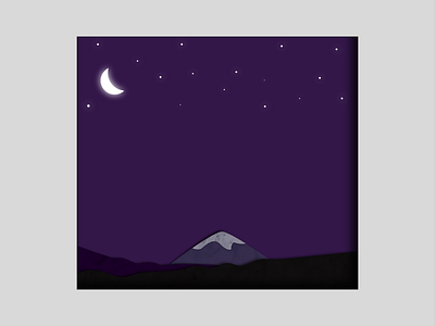 Purple sky art design ilustration night papercut style purple star