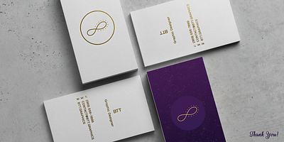 BTT - My Identity business card businesscard design gold identity identity branding identity design infinite logo logo design minimalism minimalist minimalist logo minimalistic stars universe vector violet