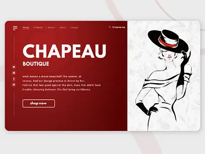 UI/UX Design - Fashion Boutique banner boutique clothes fashion shop ui uiux ux web