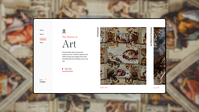 the Exhibit - Art Blog design concept adobe photoshop adobexd art art history blog design michealangelo sistine ui uidesign ux webdesign website webui webuiuxdesign
