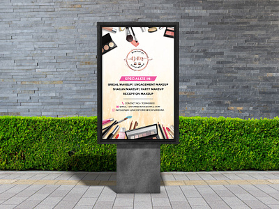 Portrait Billboard Design For makeup Artist