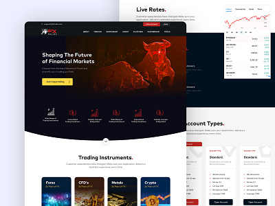 FX Bulles Website design forex website illustration interface landing page onexcell ui user experience user interface ux ux ui web web design web design agency web illustration web site