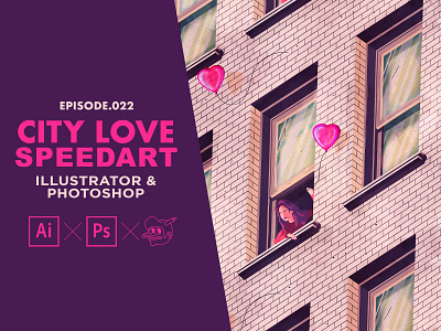 City Love Speedart [Adobe Illustrator & Photoshop] builds city illustration illustrator new york speedart the creative pain tutorial vector