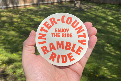 Inter-County Ramble Ride Stickers brand branding identity logo oklahoma stickers type typography