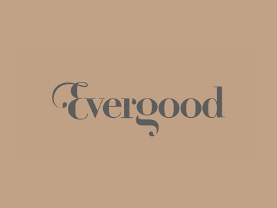 Evergood Logo branding clean design icon identity lettering logo minimal typography vector